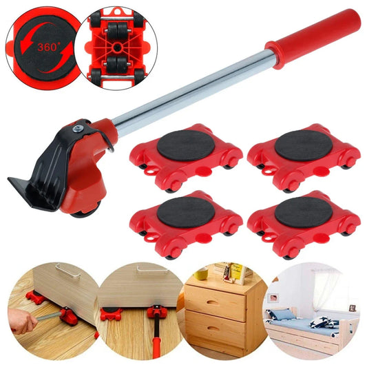 Heavy Furniture Roller Set With Lifter Tool