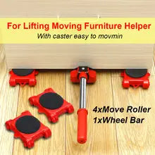 Heavy Furniture Roller Set With Lifter Tool